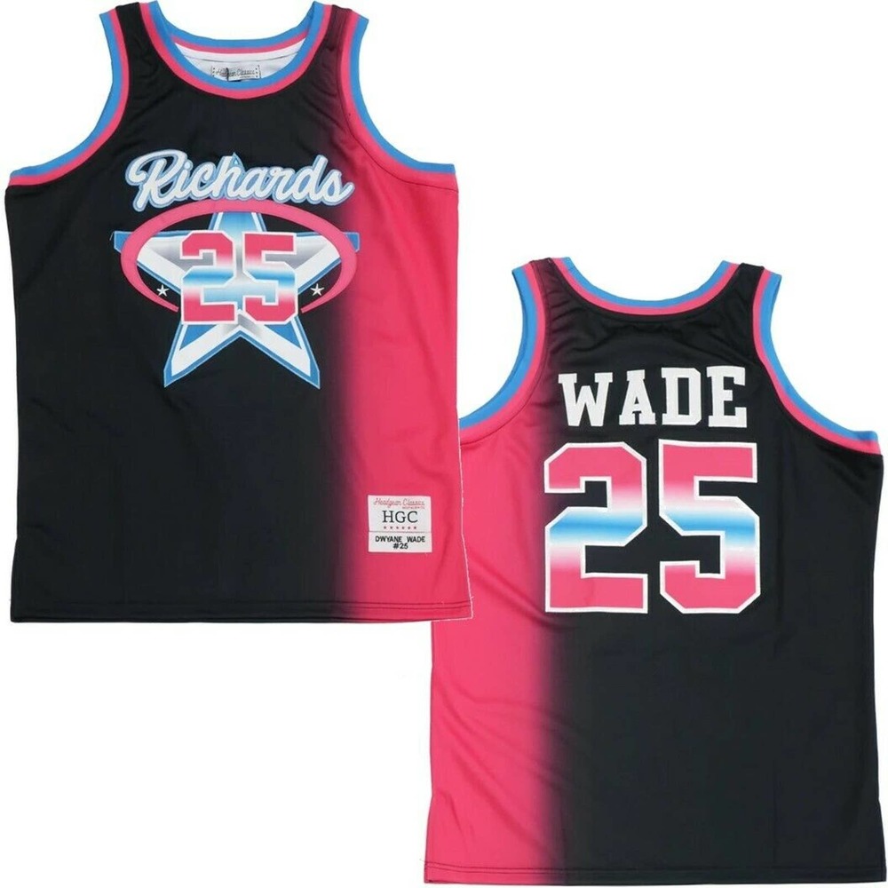 Dwayne Wade Headgear Classics Embroidered Harold L. Richards High School Jersey